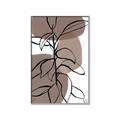 Picture of Brown Geo with Leaves I  _GroupedProduct_Rectangle_Portrait_Canvas_Framed_