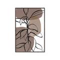 Picture of Brown Geo with Leaves I  _GroupedProduct_Rectangle_Portrait_Canvas_Framed_