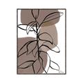 Picture of Brown Geo with Leaves I  _GroupedProduct_Rectangle_Portrait_Canvas_Framed_