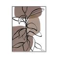 Picture of Brown Geo with Leaves I  _GroupedProduct_Rectangle_Portrait_Canvas_Framed_