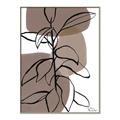 Picture of Brown Geo with Leaves I  _GroupedProduct_Rectangle_Portrait_Canvas_Framed_
