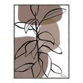 Picture of Brown Geo with Leaves I  _GroupedProduct_Rectangle_Portrait_Canvas_Framed_