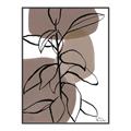 Picture of Brown Geo with Leaves I  _GroupedProduct_Rectangle_Portrait_Canvas_Framed_