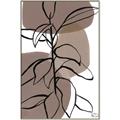 Picture of Brown Geo with Leaves I  _GroupedProduct_Rectangle_Portrait_Canvas_Framed_