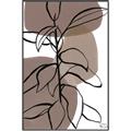 Picture of Brown Geo with Leaves I  _GroupedProduct_Rectangle_Portrait_Canvas_Framed_