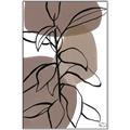 Picture of Brown Geo with Leaves I  _GroupedProduct_Rectangle_Portrait_Canvas_Framed_
