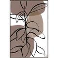 Picture of Brown Geo with Leaves I  _GroupedProduct_Rectangle_Portrait_Canvas_Framed_
