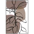Picture of Brown Geo with Leaves I  _GroupedProduct_Rectangle_Portrait_Canvas_Framed_