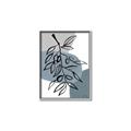 Picture of Blue Geo with Leaves II  _GroupedProduct_Rectangle_Portrait_Canvas_Framed_