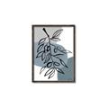 Picture of Blue Geo with Leaves II  _GroupedProduct_Rectangle_Portrait_Canvas_Framed_