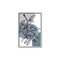 Picture of Blue Geo with Leaves II  _GroupedProduct_Rectangle_Portrait_Canvas_Framed_