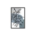 Picture of Blue Geo with Leaves II  _GroupedProduct_Rectangle_Portrait_Canvas_Framed_