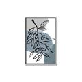 Picture of Blue Geo with Leaves II  _GroupedProduct_Rectangle_Portrait_Canvas_Framed_