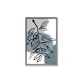 Picture of Blue Geo with Leaves II  _GroupedProduct_Rectangle_Portrait_Canvas_Framed_