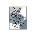 Picture of Blue Geo with Leaves II  _GroupedProduct_Rectangle_Portrait_Canvas_Framed_