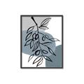 Picture of Blue Geo with Leaves II  _GroupedProduct_Rectangle_Portrait_Canvas_Framed_