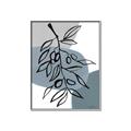 Picture of Blue Geo with Leaves II  _GroupedProduct_Rectangle_Portrait_Canvas_Framed_