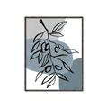 Picture of Blue Geo with Leaves II  _GroupedProduct_Rectangle_Portrait_Canvas_Framed_
