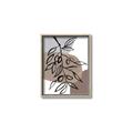 Picture of Brown Geo with Leaves II  _GroupedProduct_Rectangle_Portrait_Canvas_Framed_