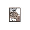 Picture of Brown Geo with Leaves II  _GroupedProduct_Rectangle_Portrait_Canvas_Framed_
