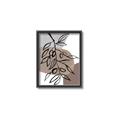 Picture of Brown Geo with Leaves II  _GroupedProduct_Rectangle_Portrait_Canvas_Framed_