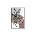 Picture of Brown Geo with Leaves II  _GroupedProduct_Rectangle_Portrait_Canvas_Framed_