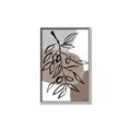 Picture of Brown Geo with Leaves II  _GroupedProduct_Rectangle_Portrait_Canvas_Framed_