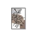 Picture of Brown Geo with Leaves II  _GroupedProduct_Rectangle_Portrait_Canvas_Framed_