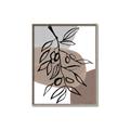Picture of Brown Geo with Leaves II  _GroupedProduct_Rectangle_Portrait_Canvas_Framed_