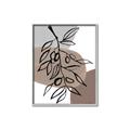 Picture of Brown Geo with Leaves II  _GroupedProduct_Rectangle_Portrait_Canvas_Framed_