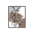 Picture of Brown Geo with Leaves II  _GroupedProduct_Rectangle_Portrait_Canvas_Framed_