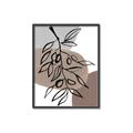 Picture of Brown Geo with Leaves II  _GroupedProduct_Rectangle_Portrait_Canvas_Framed_