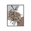 Picture of Brown Geo with Leaves II  _GroupedProduct_Rectangle_Portrait_Canvas_Framed_