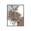 Picture of Brown Geo with Leaves II  _GroupedProduct_Rectangle_Portrait_Canvas_Framed_