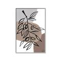 Picture of Brown Geo with Leaves II  _GroupedProduct_Rectangle_Portrait_Canvas_Framed_