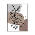 Picture of Brown Geo with Leaves II  _GroupedProduct_Rectangle_Portrait_Canvas_Framed_