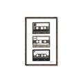 Picture of Cassette Tape _GroupedProduct_Rectangle_Portrait_Canvas_Framed_