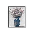 Picture of Blue Pot of Daisies _GroupedProduct_Rectangle_Portrait_Canvas_Framed_