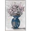 Picture of Blue Pot of Daisies _GroupedProduct_Rectangle_Portrait_Canvas_Framed_