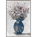 Picture of Blue Pot of Daisies _GroupedProduct_Rectangle_Portrait_Canvas_Framed_