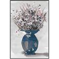 Picture of Blue Pot of Daisies _GroupedProduct_Rectangle_Portrait_Canvas_Framed_