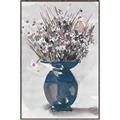 Picture of Blue Pot of Daisies _GroupedProduct_Rectangle_Portrait_Canvas_Framed_