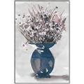 Picture of Blue Pot of Daisies _GroupedProduct_Rectangle_Portrait_Canvas_Framed_