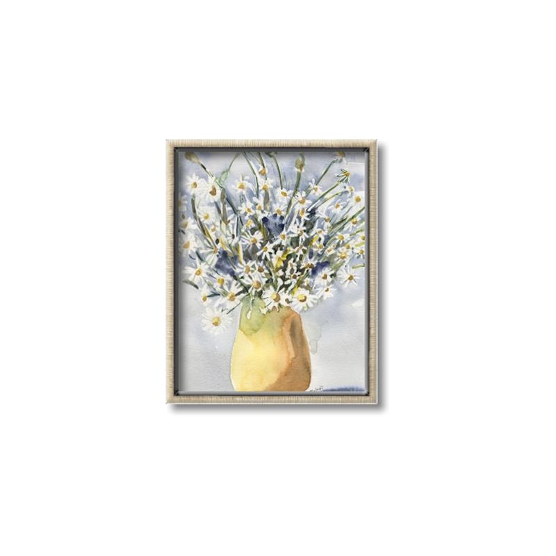 Picture of Pot of Daisies _GroupedProduct_Rectangle_Portrait_Canvas_Framed_