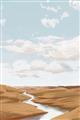 Picture of Desert Landscape Creek  _GroupedProduct_Rectangle_Portrait_Unframed_Print_Only_