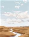 Picture of Desert Landscape Creek  _GroupedProduct_Rectangle_Portrait_Unframed_Print_Only_