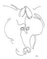 Picture of Line Drawn Horses I _GroupedProduct_Rectangle_Portrait_Unframed_Print_Only_