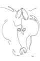 Picture of Line Drawn Horses I _GroupedProduct_Rectangle_Portrait_Unframed_Print_Only_
