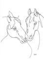 Picture of Line Drawn Horses II  _GroupedProduct_Rectangle_Portrait_Unframed_Print_Only_