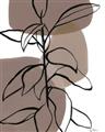 Picture of Brown Geo with Leaves I  _GroupedProduct_Rectangle_Portrait_Unframed_Print_Only_